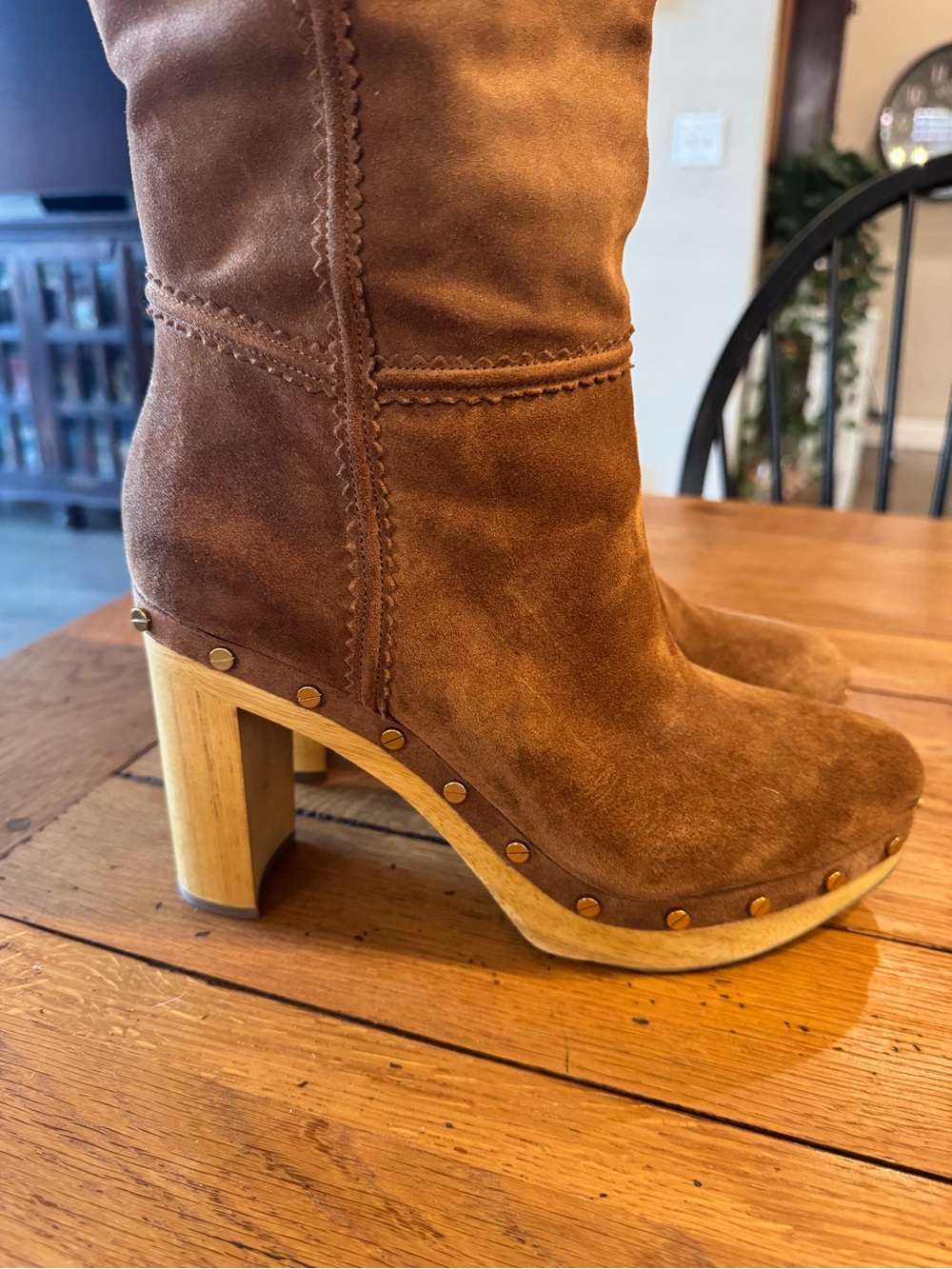 Veronica Beard Glendale clog knee boots - size 10 - Picture 4 of 10
